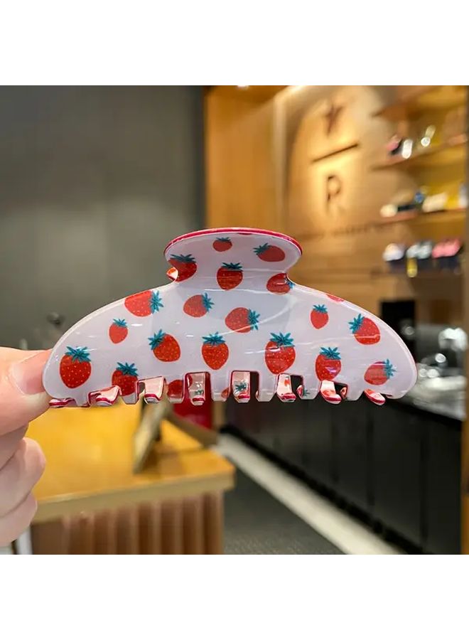 مجموعة مشابك شعر فواكه لطيفة ليمون فراولة كرز إكسسوارات شعر أكريليك للنساء - Image 3